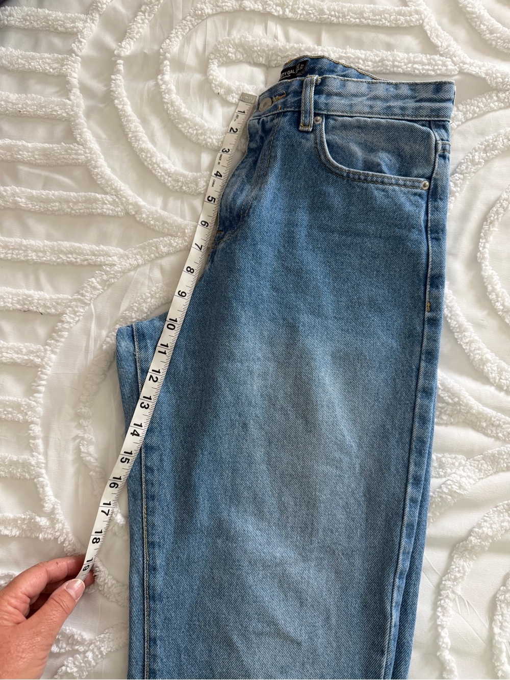 Nasty Gal High-Rise Light Blue Denim Jeans - Picture 7 of 9